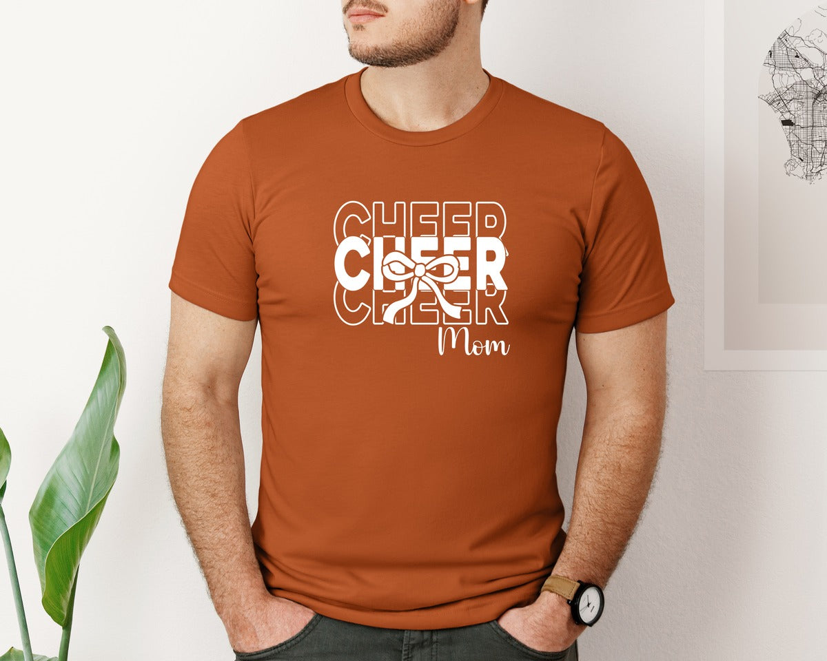 brand:Bella Canvas|color:Autumn|Cheer Mom Cheerleader 2 Graphic T-Shirt