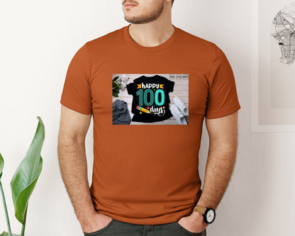 brand:Bella Canvas|color:Autumn|100 Days Of School Shirt 10 Graphic T-Shirt