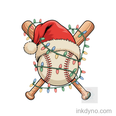 Baseball Christmas Santa Hat Xmas