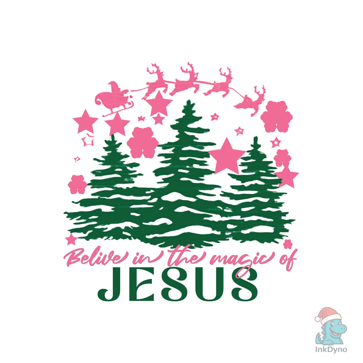 Christmas Holiday Character Collage Transfer Design