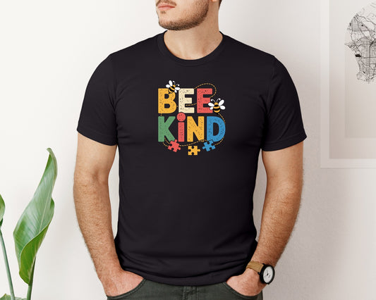 Bee Kind Autism Awareness Graphic T-Shirt