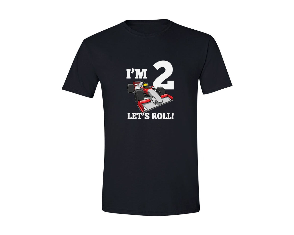 brand:Generic|color:Black|Kids Race Car 2Nd Birthday Racing Car 2 Graphic T-Shirt