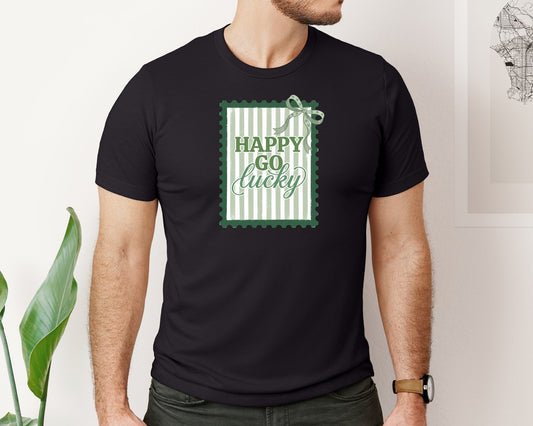 Happy Go Lucky St Patricks Stamp Graphic T-Shirt