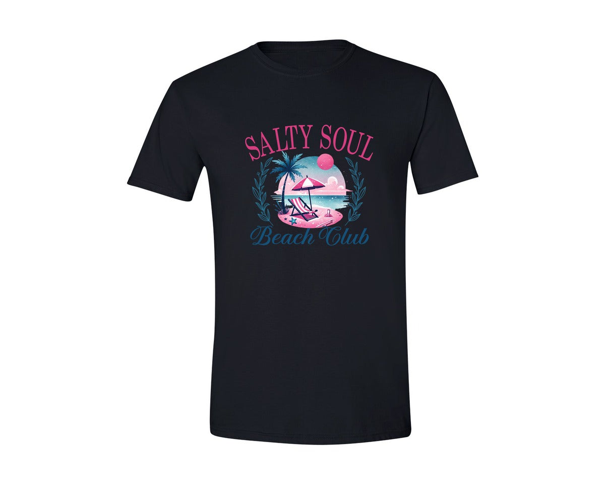 brand:Generic|color:Black|Summer Trendy Salty Soul Beach Club