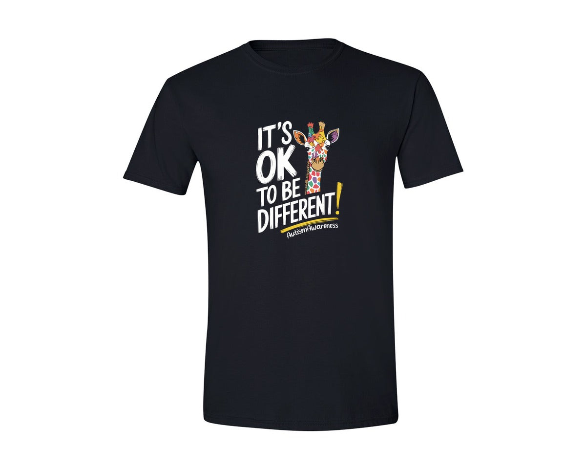 brand:Generic|color:Black|Its Ok To Be Different Autism Awareness 17 Graphic T-Shirt