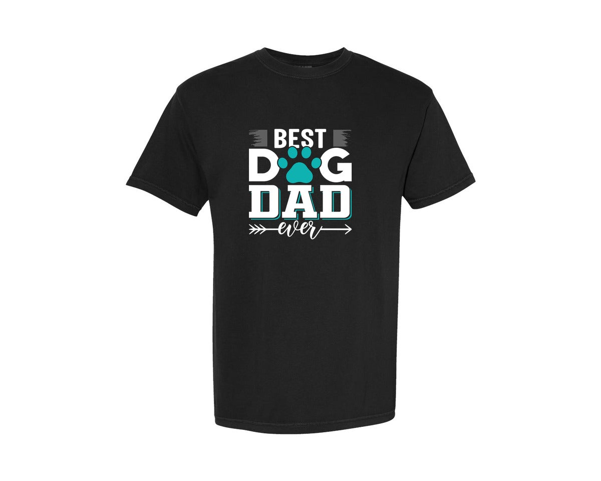 brand:Comfort Colors|color:Black|Best Dog Dad Ever Fathers Day T Shirt 4 Graphic T-Shirt
