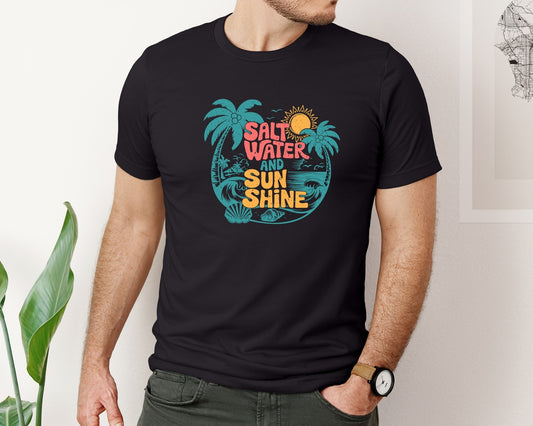 Salt Water Andsunshinepngtropical Beach Graphic T-Shirt
