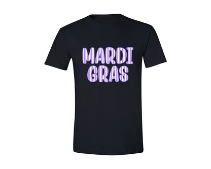 brand:Generic|color:Black|Purple Mardi Gras Girly Mardi Gras Graphic T-Shirt
