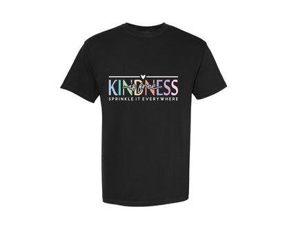 brand:Comfort Colors|color:Black|Kindness Is Free Sprinkle It Everywhere 76 Graphic T-Shirt