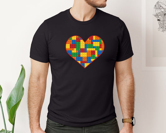 Master Builder Block Brick Building Graphic T-Shirt