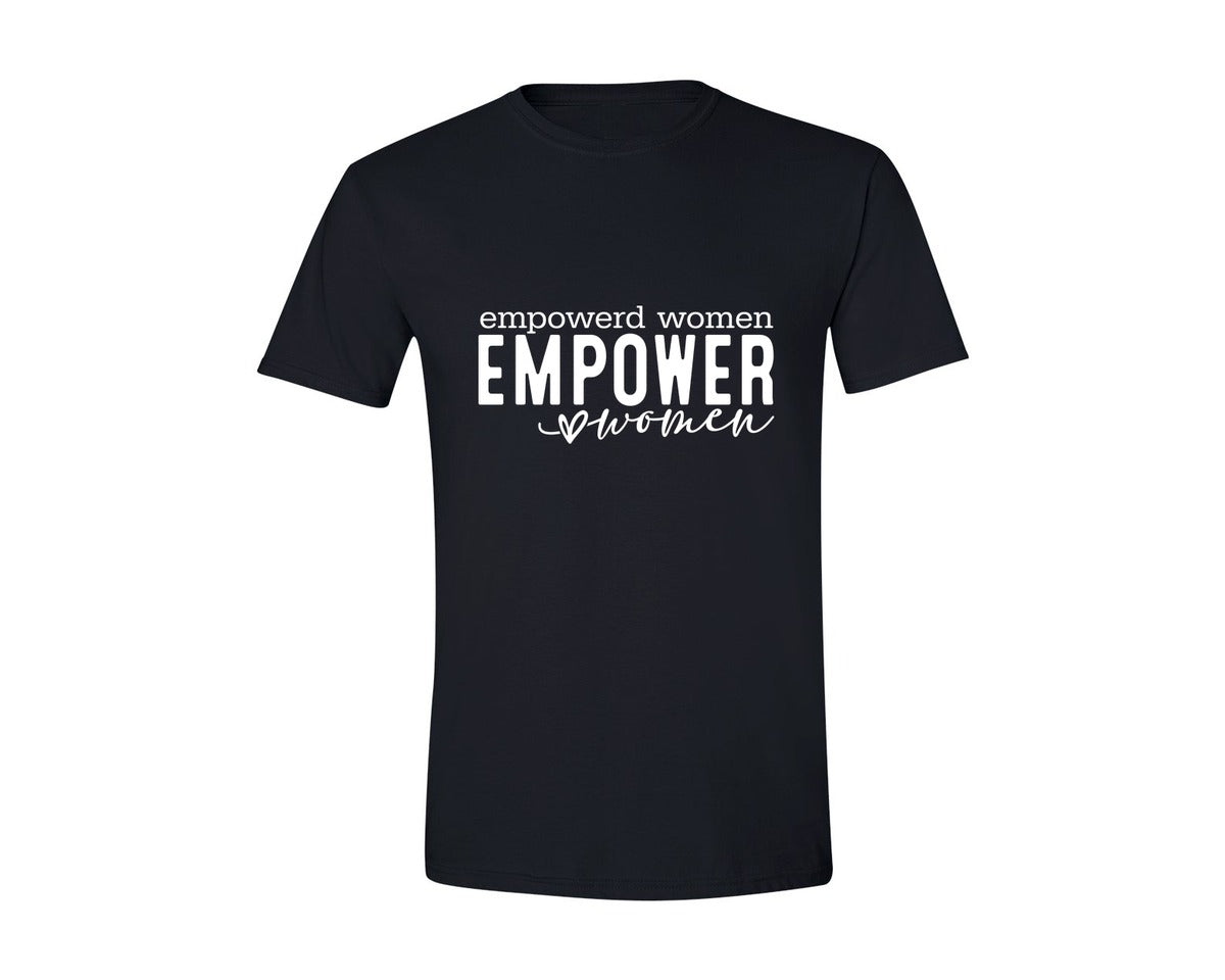 brand:Generic|color:Black|Strong Women Empowered Women Graphic T-Shirt