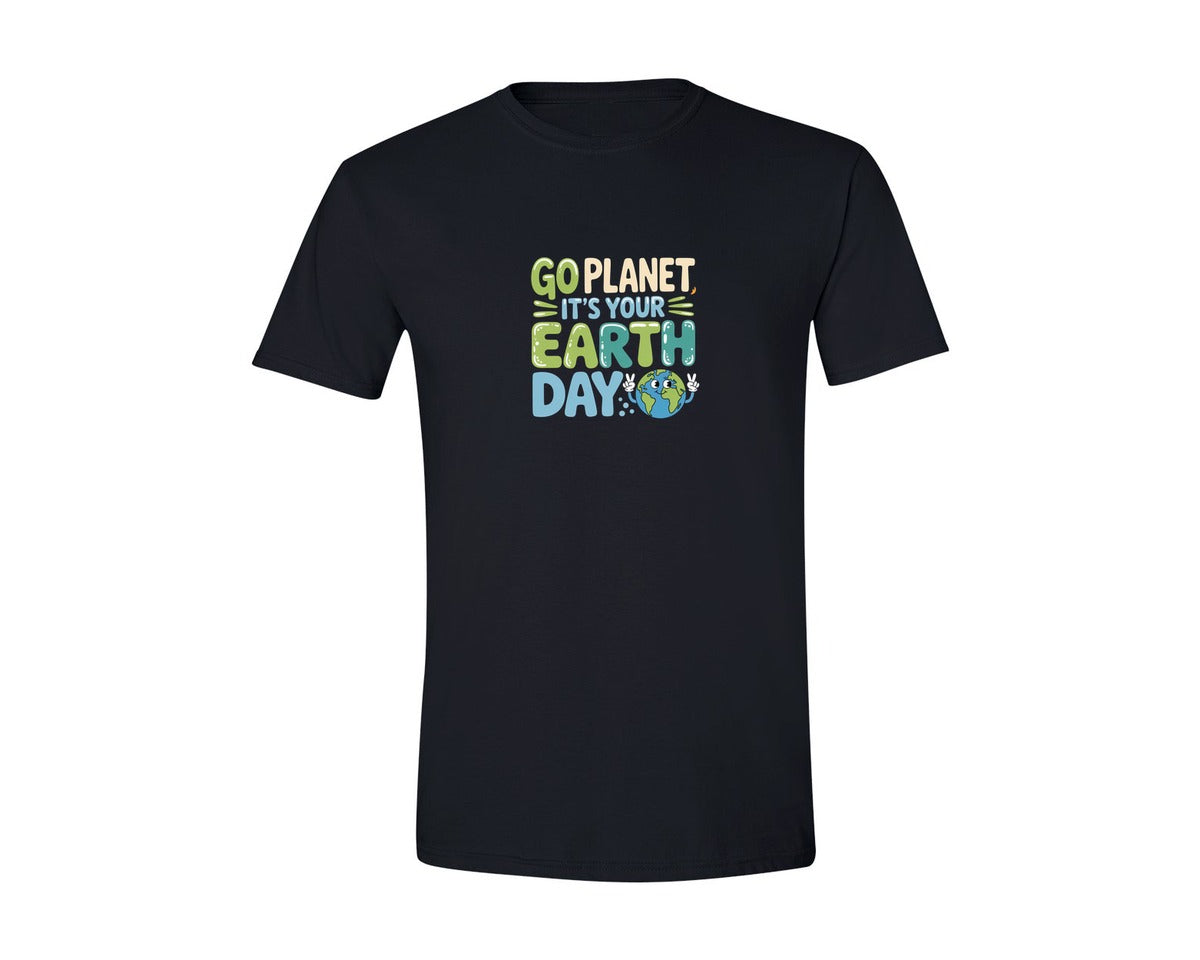 brand:Generic|color:Black|Go Planet Its Your Earth Day 7 Graphic T-Shirt