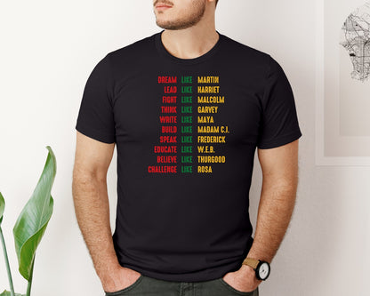 brand:Bella Canvas|color:Black|Black History Shirts Black History Month Graphic T-Shirt