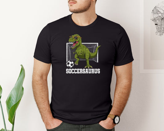T Rex Playing Soccer T Shirt Graphic T-Shirt