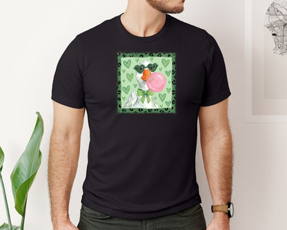 brand:Bella Canvas|color:Black|Cute St Patricks Day Goose 3 Graphic T-Shirt