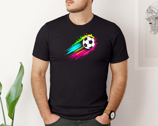Colorful Tie Dye Soccer Ball T Shirt Graphic T-Shirt