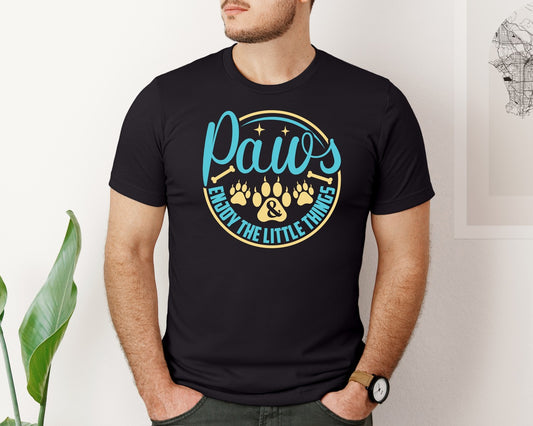 Paws Enjoy The Little Things Design 6 Graphic T-Shirt
