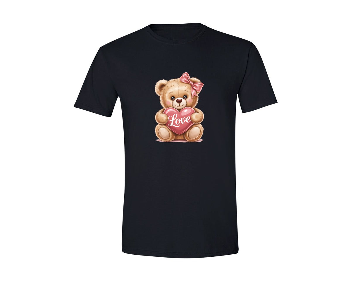 brand:Generic|color:Black|Cute Cat Valentines Day 4 Graphic T-Shirt