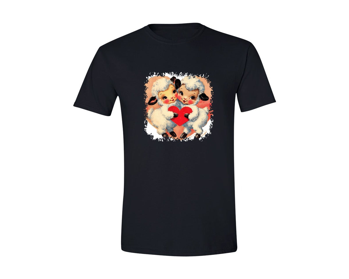 brand:Generic|color:Black|Vintage Valentine Square Tshirt 31 Graphic T-Shirt