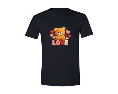 brand:Generic|color:Black|Yarn Crochet Cartoon Love Graphic T-Shirt