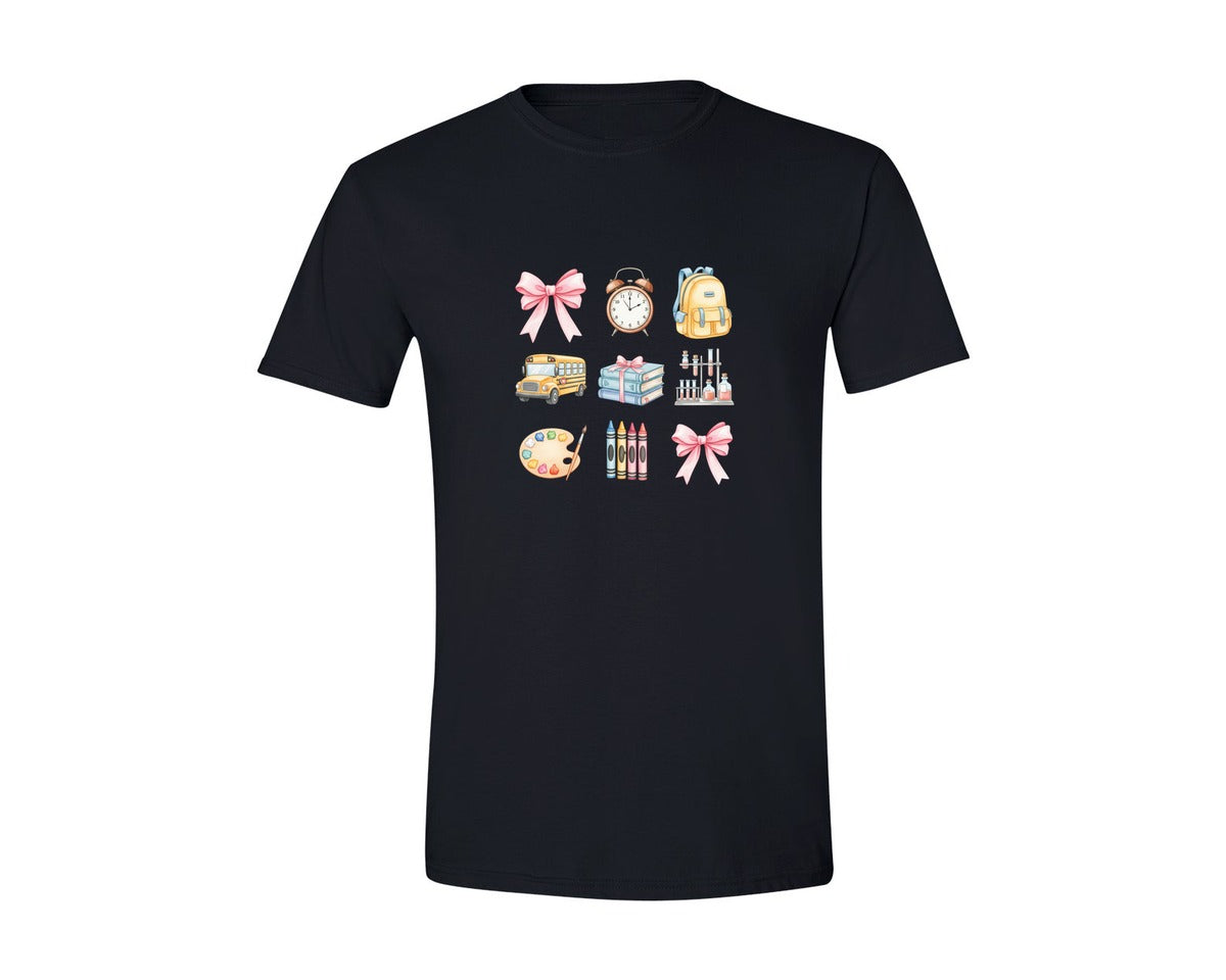 brand:Generic|color:Black|Vintage Teacher Back To School 2 Graphic T-Shirt