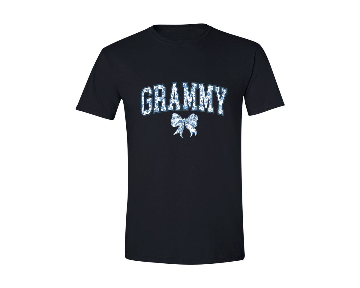 brand:Generic|color:Black|Grammy Chinoiserie Blue Coquette Bow