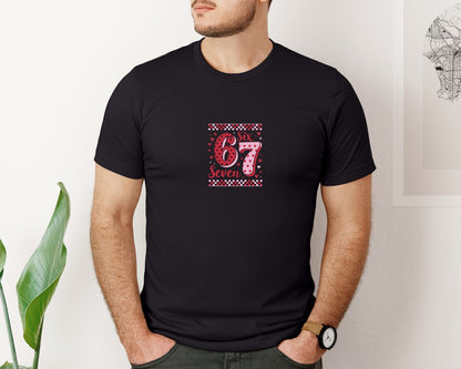 brand:Bella Canvas|color:Black|Coquette Valentine 67 Six Seven 21 Graphic T-Shirt