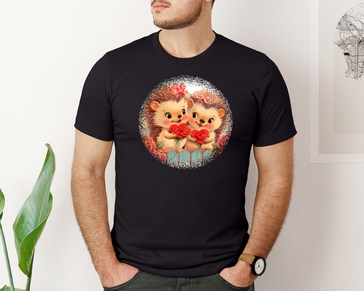 brand:Bella Canvas|color:Black|Vintage Valentine Round Tshirt 28 Graphic T-Shirt