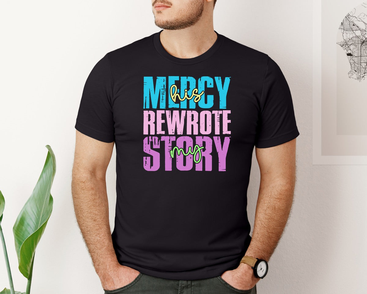 brand:Bella Canvas|color:Black|Preppy Religious Design Graphic T-Shirt