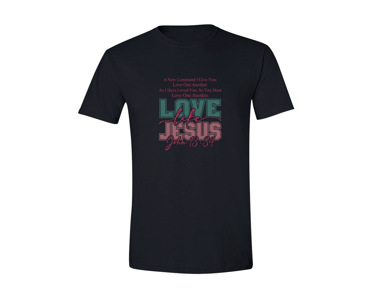 brand:Generic|color:Black|Love Like Jesus Boho Valentine 2 Graphic T-Shirt