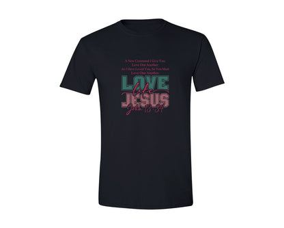 brand:Generic|color:Black|Love Like Jesus Boho Valentine 2 Graphic T-Shirt