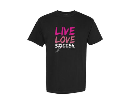 brand:Comfort Colors|color:Black|Threadrock Little Soccer T Shirt Graphic T-Shirt