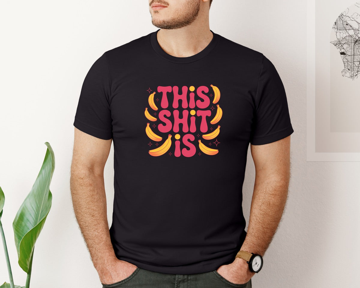 brand:Bella Canvas|color:Black|Banana Chaos Funny Quote Graphic T-Shirt