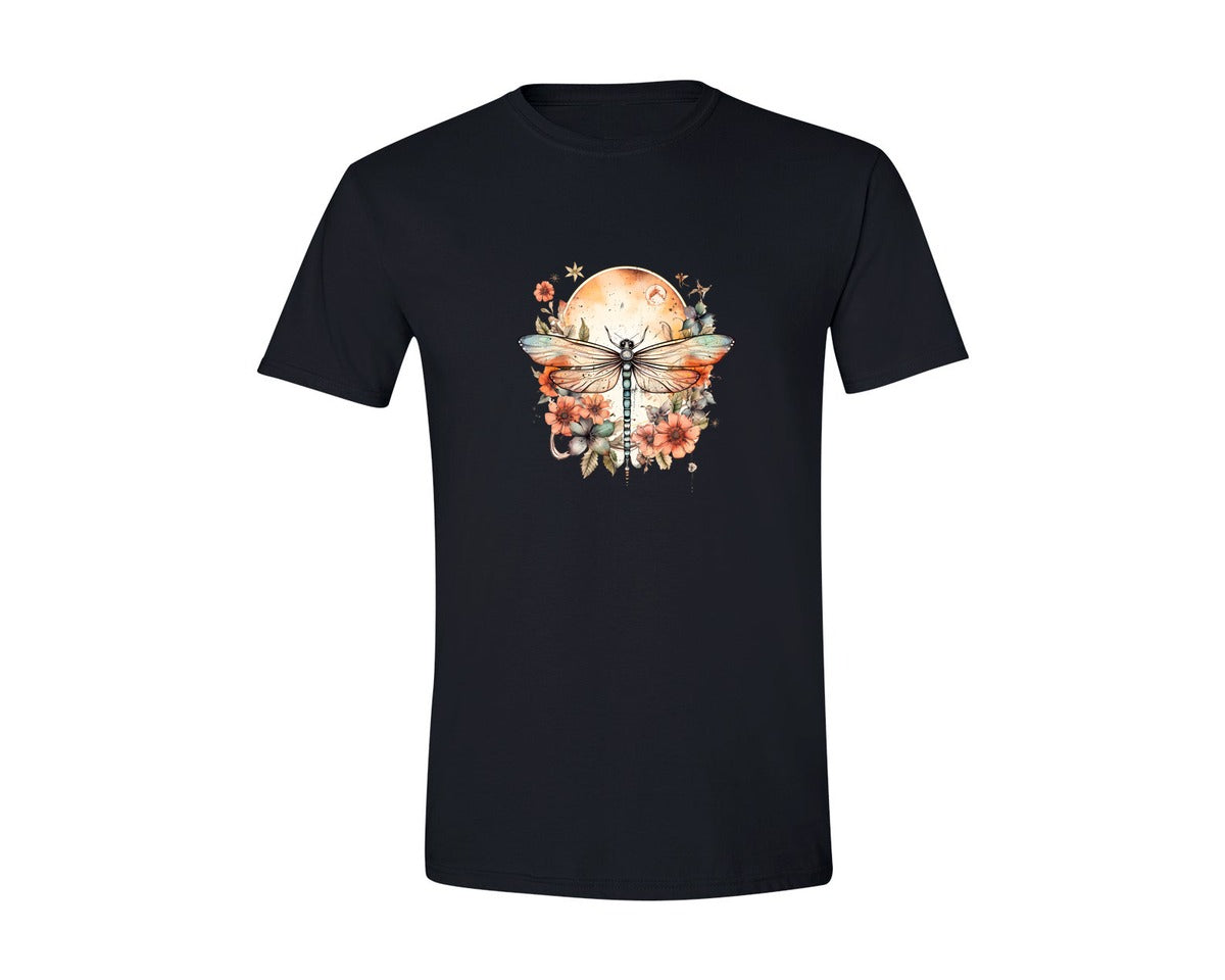 brand:Generic|color:Black|Hippie Moon Wild Flowers Dragonfly