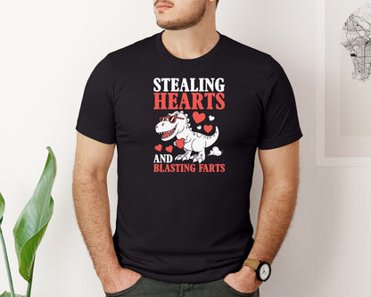brand:Bella Canvas|color:Black|Stealing Hearts And Blasting Farts 7 Graphic T-Shirt