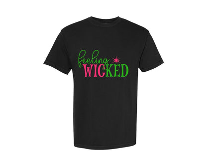 brand:Comfort Colors|color:Black|Feeling Wicked Funny Witch Graphic T-Shirt