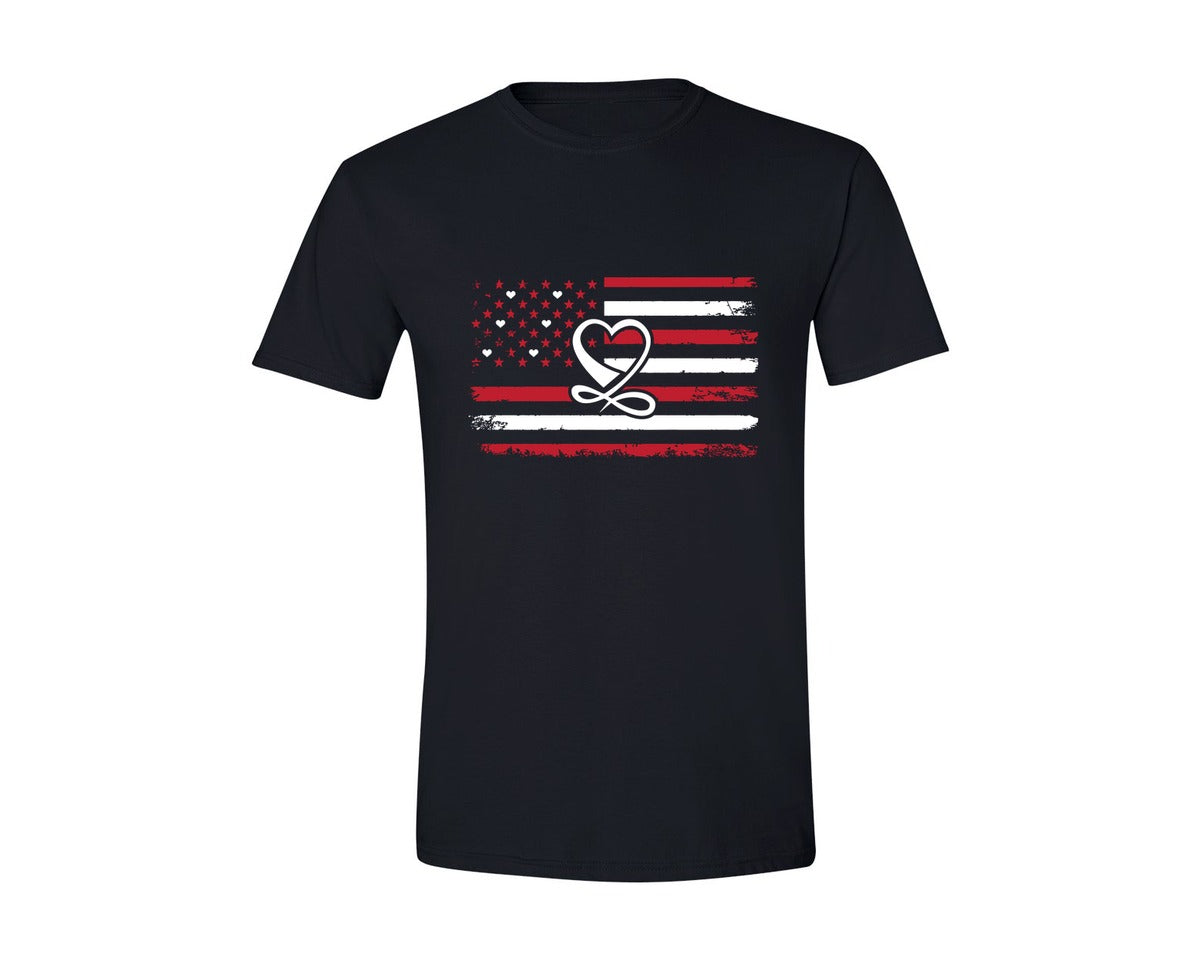 brand:Generic|color:Black|Valentine Flag Vector Tshirt Design Graphic T-Shirt