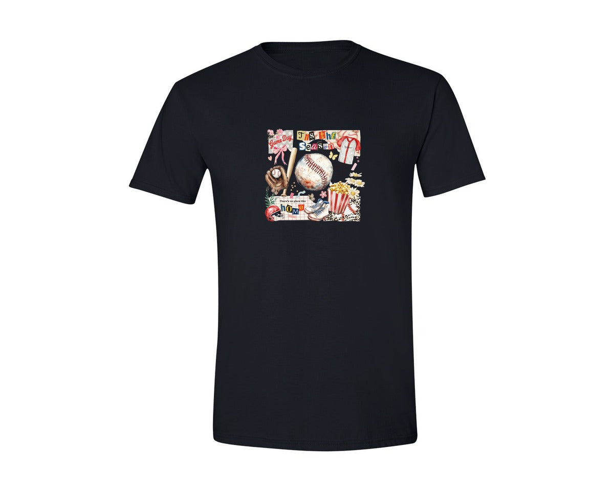 brand:Generic|color:Black|Retro Baseball Game Day Patchwork