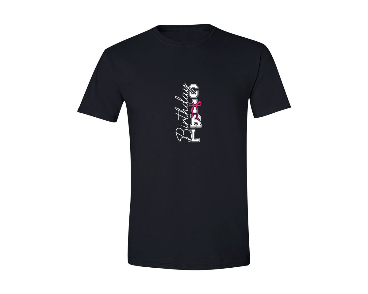 brand:Generic|color:Black|Birthday Girl Front Back 2 Graphic T-Shirt
