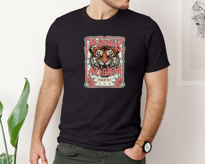 brand:Bella Canvas|color:Black|Roaring Tiger Psalm 191 Graphic T-Shirt