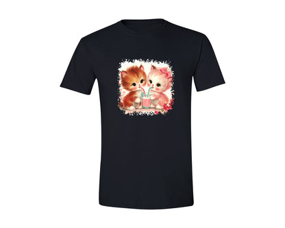 brand:Generic|color:Black|Vintage Valentine Square Tshirt 35 Graphic T-Shirt