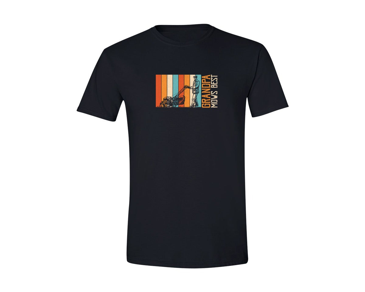 brand:Generic|color:Black|Funny Lawn Mower Grandpa Mows Best Graphic T-Shirt
