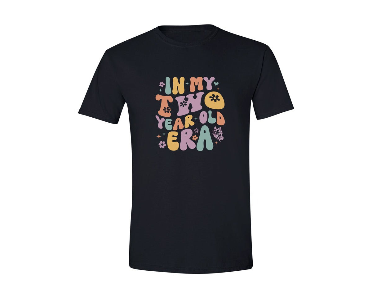 brand:Generic|color:Black|In My Two Year Old Era 2 Birthday Girl Graphic T-Shirt