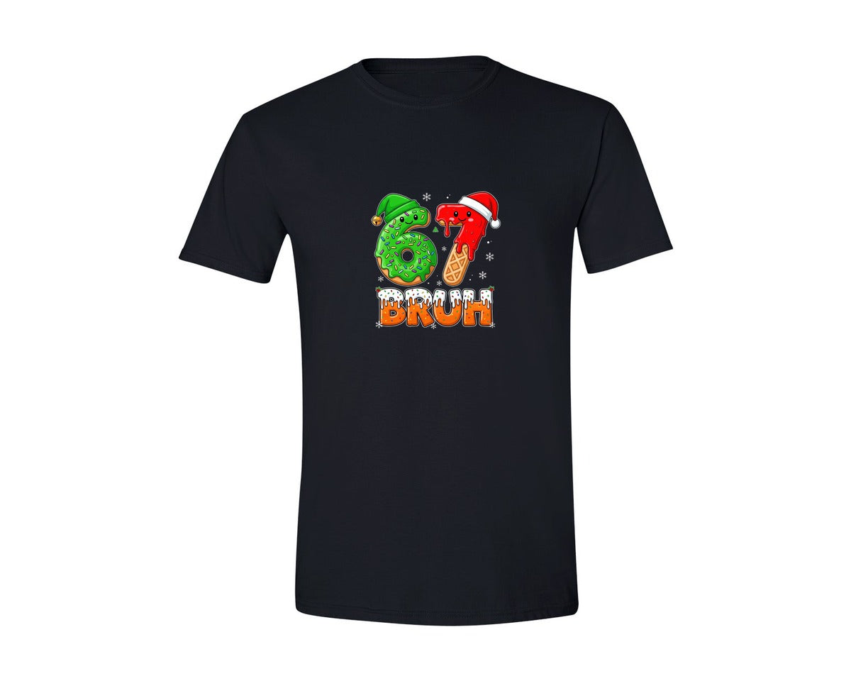 brand:Generic|color:Black|Six Seven 67 Meme 6 7 Christmas T Shirt