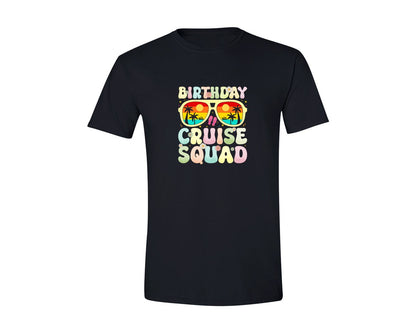brand:Generic|color:Black|Birthday Cruise Squad 2 Graphic T-Shirt