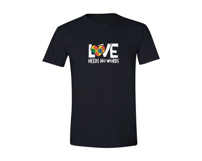 brand:Generic|color:Black|Love Needs No Words Shirt Graphic T-Shirt