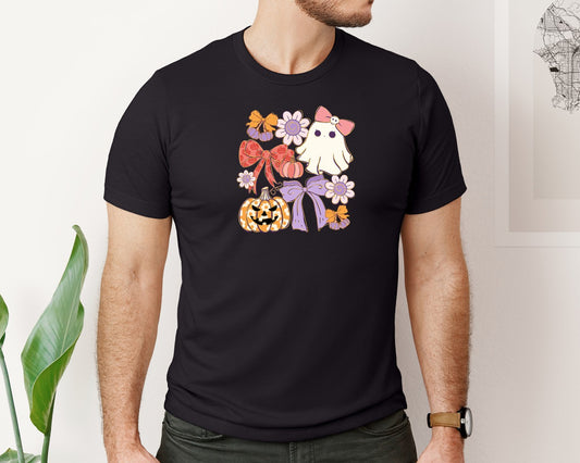 Coquette Halloween Ghost Spooky Graphic T-Shirt