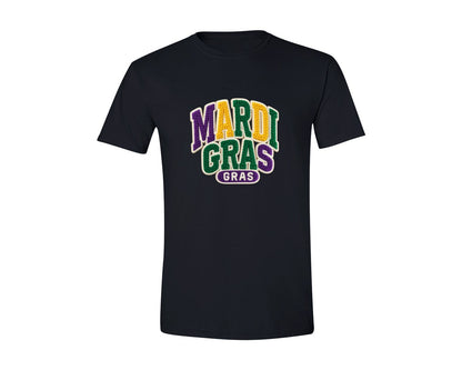 brand:Generic|color:Black|Crochet Mardi Gras Oval Badge Shirt Graphic T-Shirt