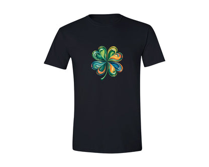 brand:Generic|color:Black|St Patricks Four Leaf Shamrock T Shirt Graphic T-Shirt