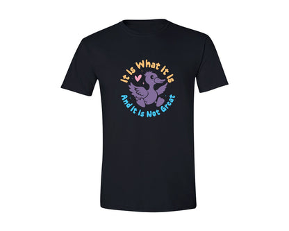 brand:Generic|color:Black|It Is What It Is And It Is Not Great 12 Graphic T-Shirt